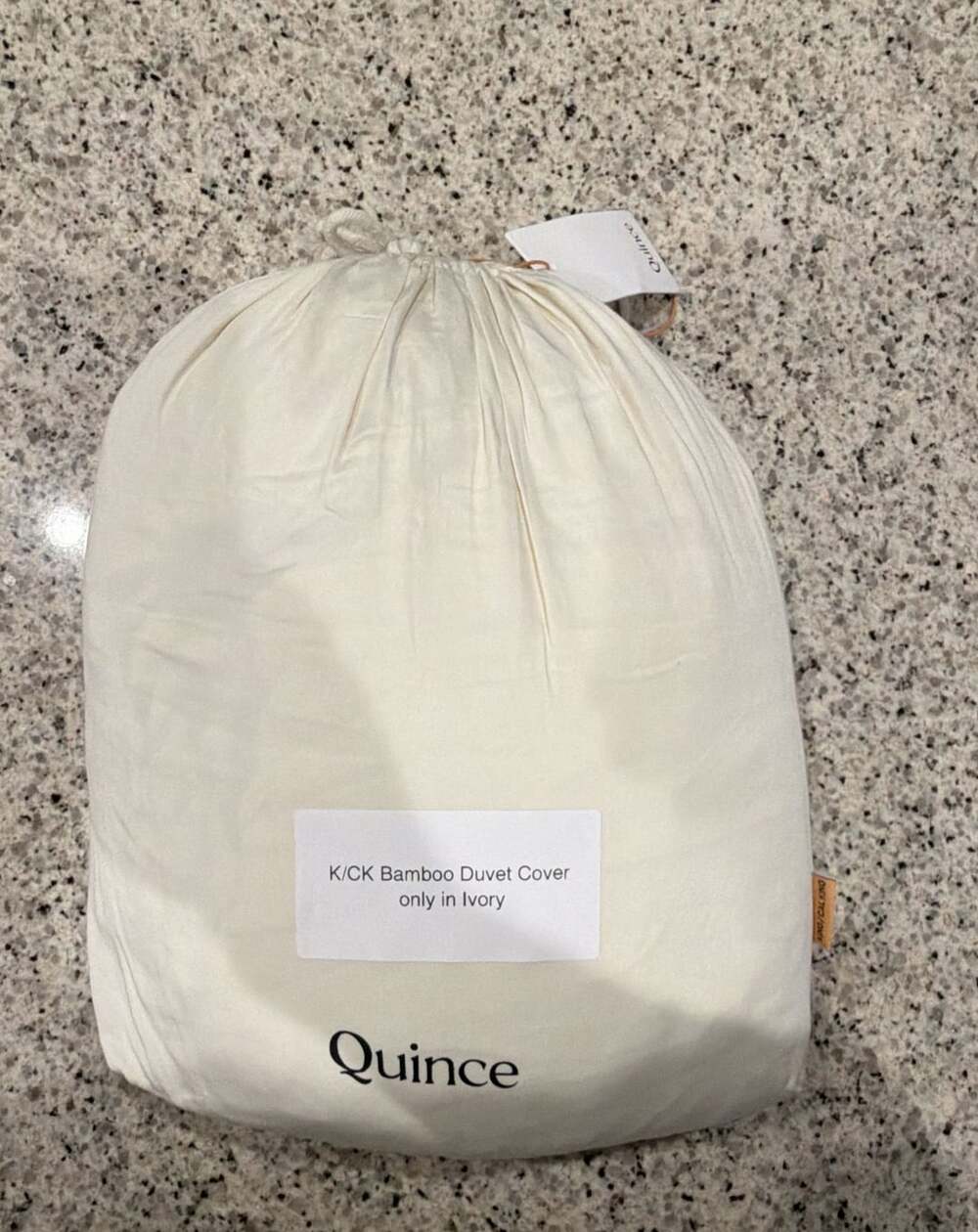 Quince Bamboo Duvet Cover Ivory King/Cal King